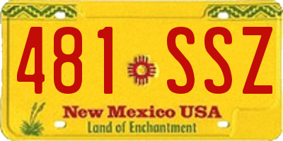 NM license plate 481SSZ