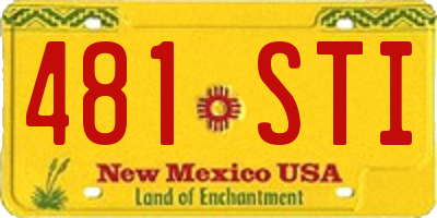NM license plate 481STI
