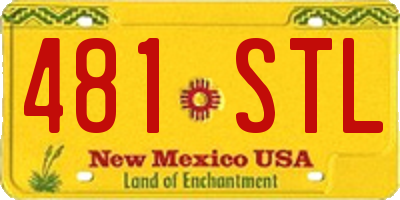 NM license plate 481STL