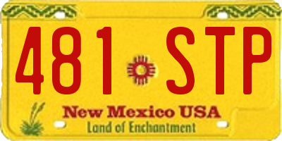 NM license plate 481STP