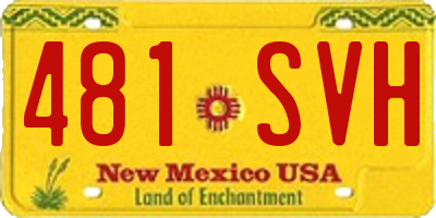 NM license plate 481SVH