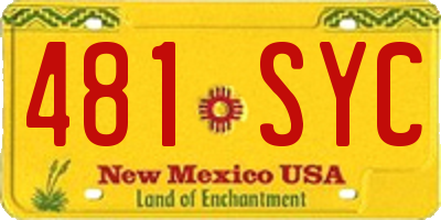 NM license plate 481SYC