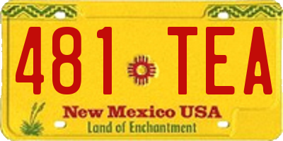 NM license plate 481TEA