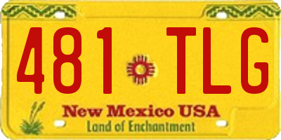 NM license plate 481TLG
