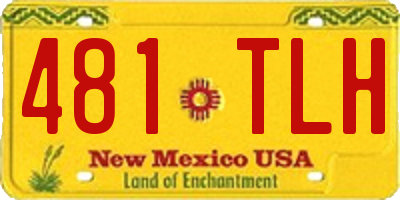 NM license plate 481TLH