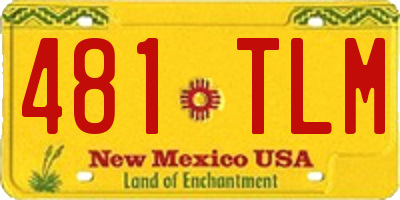 NM license plate 481TLM