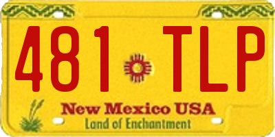 NM license plate 481TLP