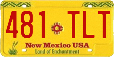 NM license plate 481TLT