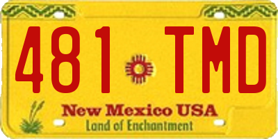 NM license plate 481TMD