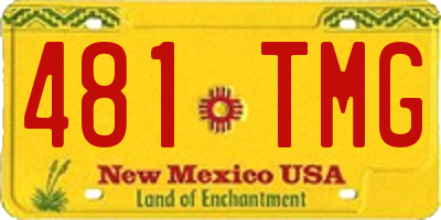 NM license plate 481TMG