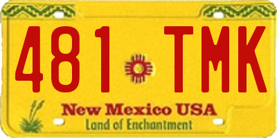 NM license plate 481TMK