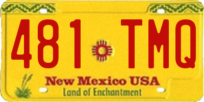 NM license plate 481TMQ