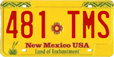 NM license plate 481TMS