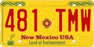 NM license plate 481TMW