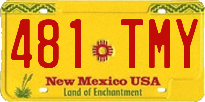 NM license plate 481TMY