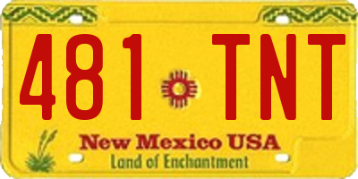 NM license plate 481TNT