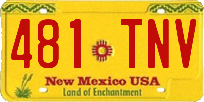 NM license plate 481TNV