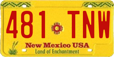 NM license plate 481TNW