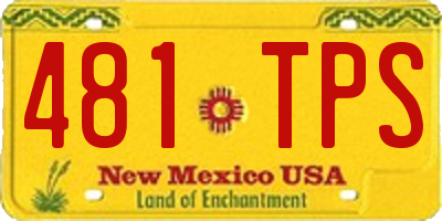NM license plate 481TPS