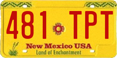NM license plate 481TPT