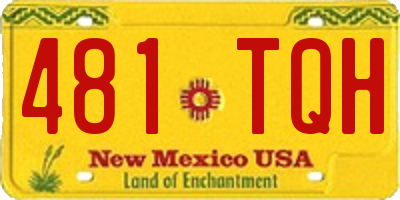 NM license plate 481TQH