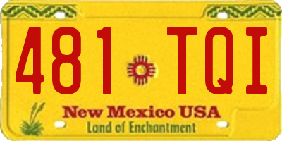 NM license plate 481TQI
