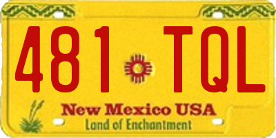 NM license plate 481TQL