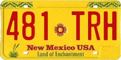 NM license plate 481TRH