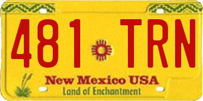 NM license plate 481TRN