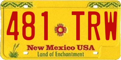 NM license plate 481TRW