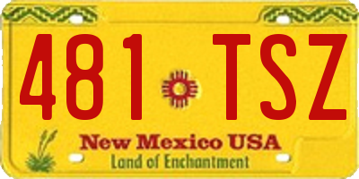 NM license plate 481TSZ