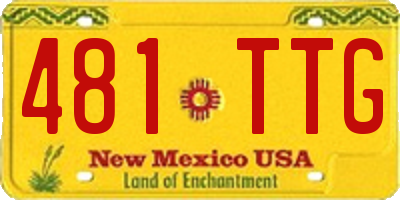 NM license plate 481TTG