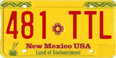 NM license plate 481TTL