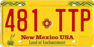 NM license plate 481TTP