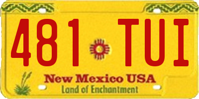 NM license plate 481TUI