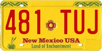 NM license plate 481TUJ