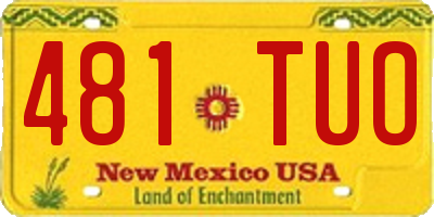 NM license plate 481TUO