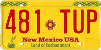 NM license plate 481TUP