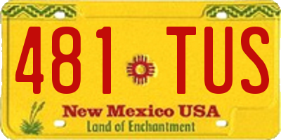 NM license plate 481TUS