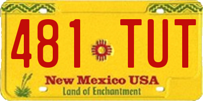 NM license plate 481TUT