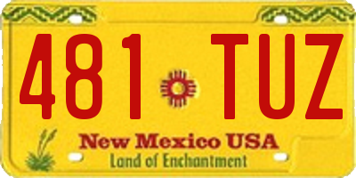 NM license plate 481TUZ