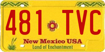NM license plate 481TVC