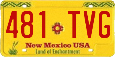 NM license plate 481TVG