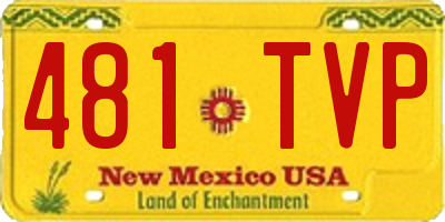 NM license plate 481TVP