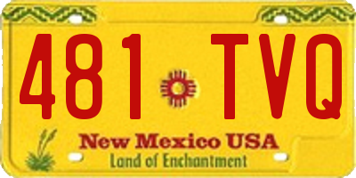 NM license plate 481TVQ
