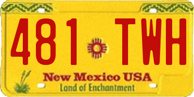 NM license plate 481TWH