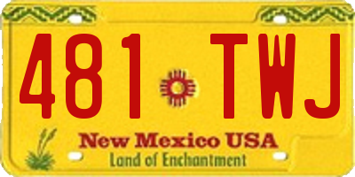 NM license plate 481TWJ