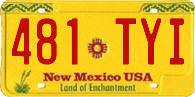 NM license plate 481TYI