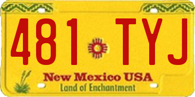 NM license plate 481TYJ