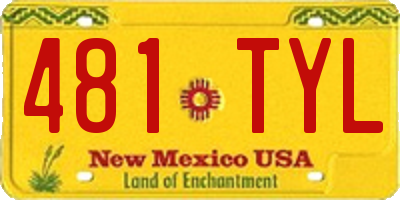 NM license plate 481TYL